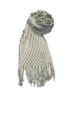 Convertible Over-sized Hand Knit Scarf in Cream & Grey