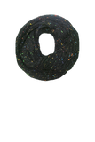 F14K7 Hand Knit Funfetti Circle Scarf in Black 2