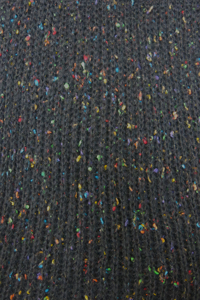 F14K7 Hand Knit Funfetti Circle Scarf in Black swatch