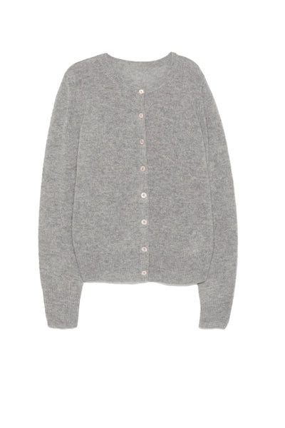 100% Cashmere Cardigan Light Grey Heather 
Women's Sweater | Subtle Luxury Cashmere