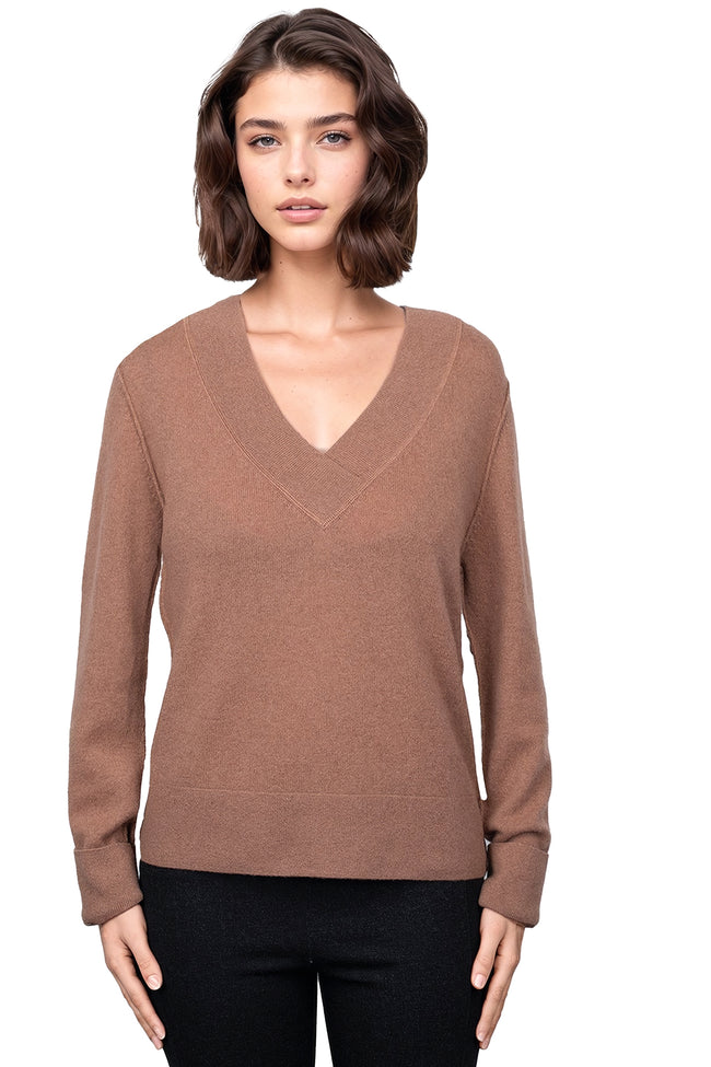 100% Cashmere Favorite Fitted V-Neck Sweater