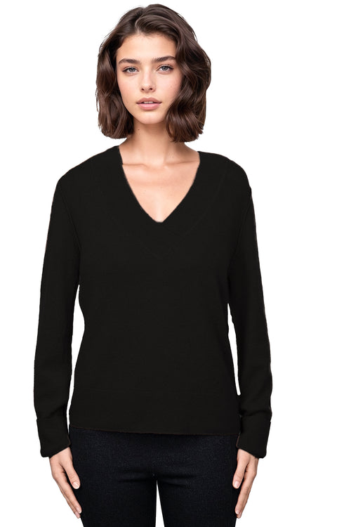 100% Cashmere Favorite Fitted V-Neck Sweater