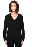 100% Cashmere Favorite Fitted V-Neck Sweater