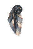 Fireside Plaid Checks Raw Edge Print Scarf Wrap