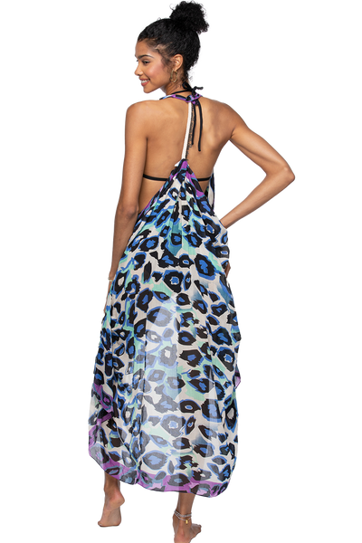 Free Spirit Multi-Wear Resort Coverup in Animal Kingdom Blue Print