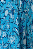 Floral Nomad Blue Turquoise Print Scarf Wrap Sarong