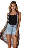 Free Spirit Multi-Wear Coverup Vest Dress in Flower & Dot Print