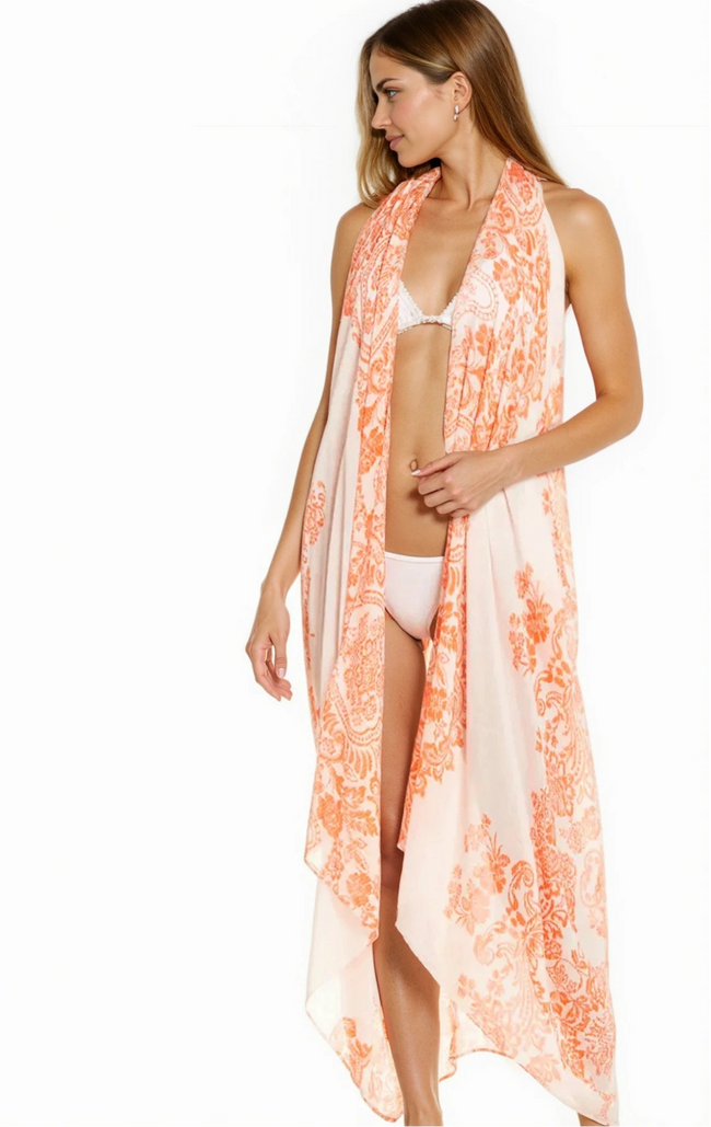 Free-Spirit-Multi-Wear-Coverup-Vest-in-Antique-Porcelain-Print-Orange
