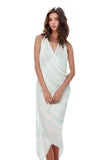 Free Spirit Multi Wear Coverup Vest in Modal Pin Stripe Print