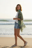 Free Falling Luxury Fabric Print Scarf, Sarong, Wrap 2