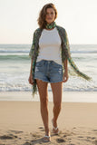 Free Falling Luxury Fabric Print Scarf, Sarong, Wrap
