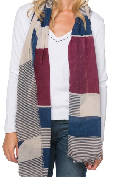 Free Spirit Multi Wear Coverup in Castaway Stripe Print nAVY