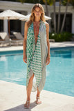 Free Spirit Multi Wear Coverup in Vacation Melody Print green