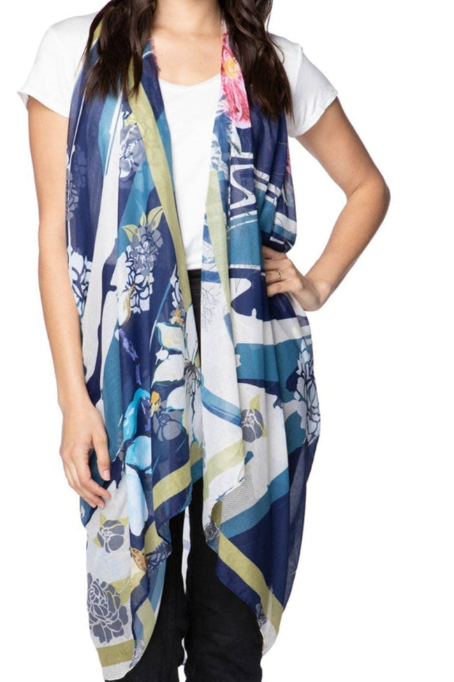 Free Spirit Multi Wear Sheer Coverup in Around the Grove Print