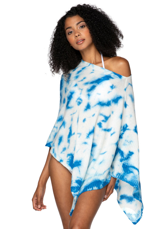 Be Golden 100% Cashmere Tie Dye Cashmere | Pool Ocean Colors