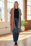 Gemini Rising Hand-Loomed Jacquard Long Kimono Coverup