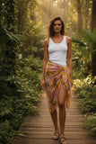 Golden Goddess Big Floral Print Scarf Wrap Sarong 3