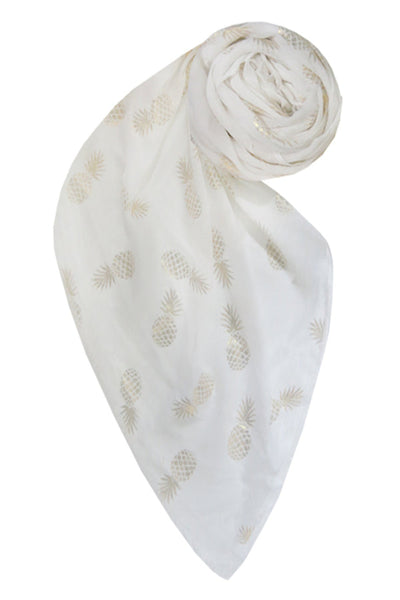  Golden Pineapple Sheer Print
