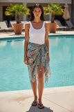 Good Vibrations Multi Floral Navy Print Scarf Wrap Sarong 2