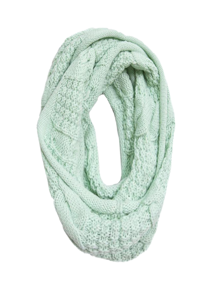 H14K15 Mint Green Chunky Knit Loopy-scarves-knit-scarf-cable-knit-infinity-scarf-hat-set-in-mint-cable-knit-infinity-scarf-hat-set-in-mint-3