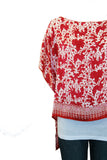 Hi Low Crop Tee in Printed Silk (Copy)
