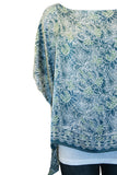 Hi Low Crop Tee in Printed Silk (Copy)