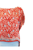Hi Low Crop Tee in Printed Silk (Copy)
