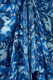 Island Vibes Blue Batik Tropical Sheer