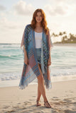 Janice Multi Patchwork Luxury Print Kimono Coverup