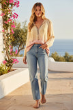 Beaded Henley Pigment Dyed- 100% Cotton Shirt