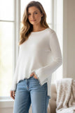 Charlotte Scallop Edge Sweater Zen Blend Crewneck Pullover