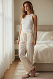 Josie Satin Rayon Lounge PJ Pant ivory satin