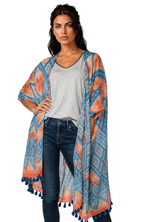 KIMONO_Water_Fire_Cotton_Print_Tassel_Woven_Fabric_Kimono_Coverup