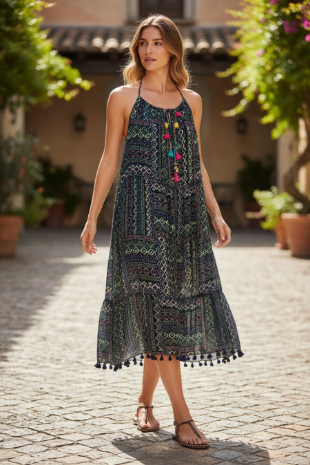 Bandana Baby Print Sheer Coverup Corinthian Sundress