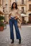 Large Plaid Soft and Cozy Blanket Wrap Scarf plaid soft tan