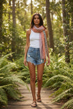 Leopard Haze Print Multi Color Pink Coral Tan SheercScarf Wrap Sarong