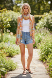 Leopard Palm Orange Luxury Print Sarong Multi-Wear Wrap Scarf