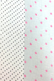 Lots of Dots Print Swatch Black - White-Pink