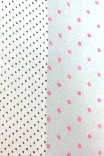 Lots of Dots Print Swatch Black - White-Pink