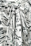 Inked Spots & Animal Print Bell-Sleeve Kaftan Cover-Up