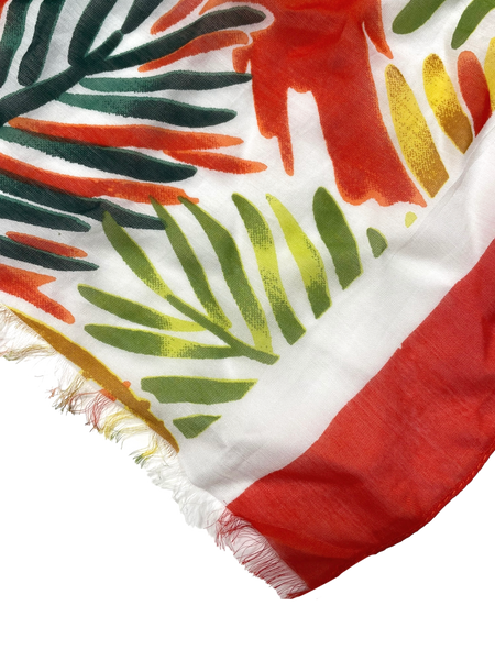 Leaves on the Wind Fiesta Bright Color Luxury Poolside Coverup Maxi Sundress