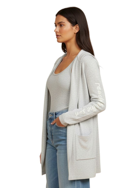 Maddie Reversible Zen Blend Hoodie with Embroidery on Sleeves