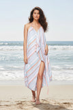 Maxi Tassel Coverup Sundress in Salt Water Stripe Taffy Print
