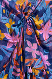 Maxi Tassel Multi-Wear Maxi Coverup Dress in Amazing Bloom Blue-Multi Print