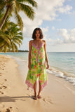 Maxi Tassel Sundress Coverup in Hawaiian Paradise Print