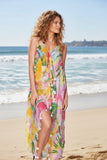 Maxi Tassel Sundress Coverup in One Summer Day Golden Yellow Print 3