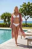 Moroccan Shaker Print Luxury Kimono Coverup