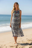 Multi Chevron Keyhole Coverup Sundress in Multi Chevron Print Blue