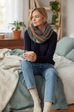 Multi Color Stripe Infinity Neck Warmer Scarf 2