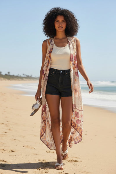 Mystic Eye Cotton Coverup Multi-Wear Vest Dress front